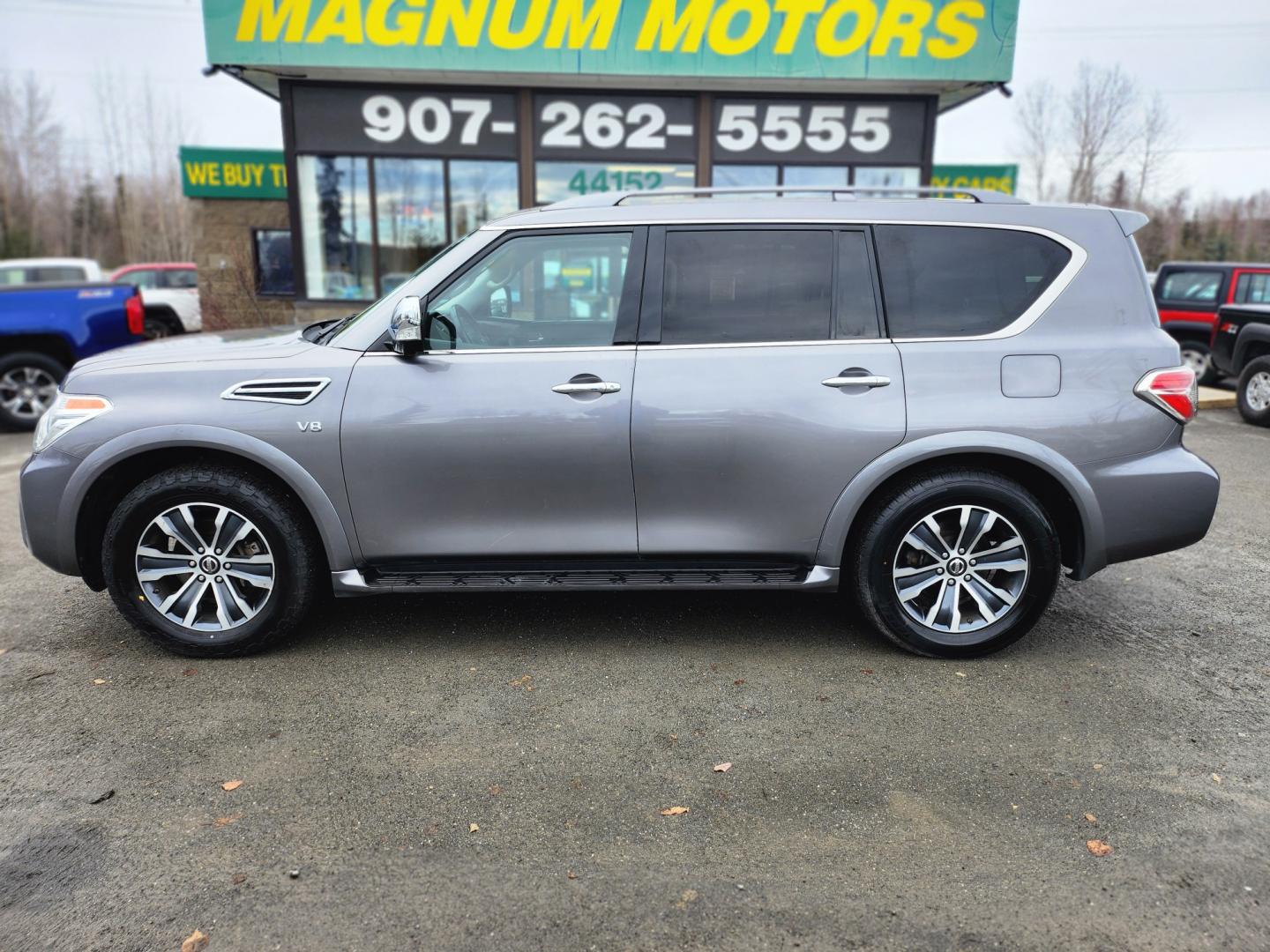 2020 GRAY NISSAN ARMADA SV (JN8AY2NC1LX) with an 5.6L engine, Automatic transmission, located at 1960 Industrial Drive, Wasilla, 99654, (907) 274-2277, 61.573475, -149.400146 - Photo#0